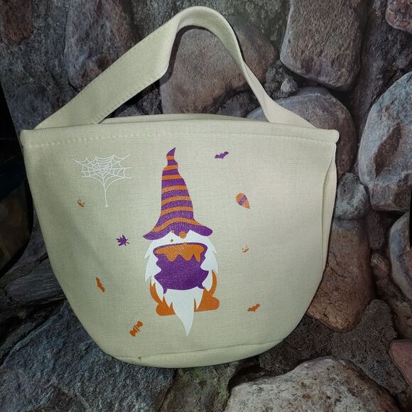Versatile Cream and orange Canvas Fabric baskets - Picture 4 of 8